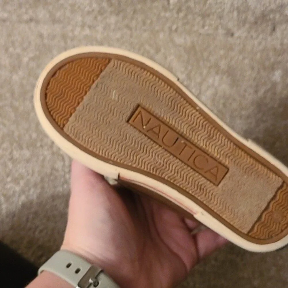 Nautica Toddler Brown Leather Loafer Boat Shoes Size 9